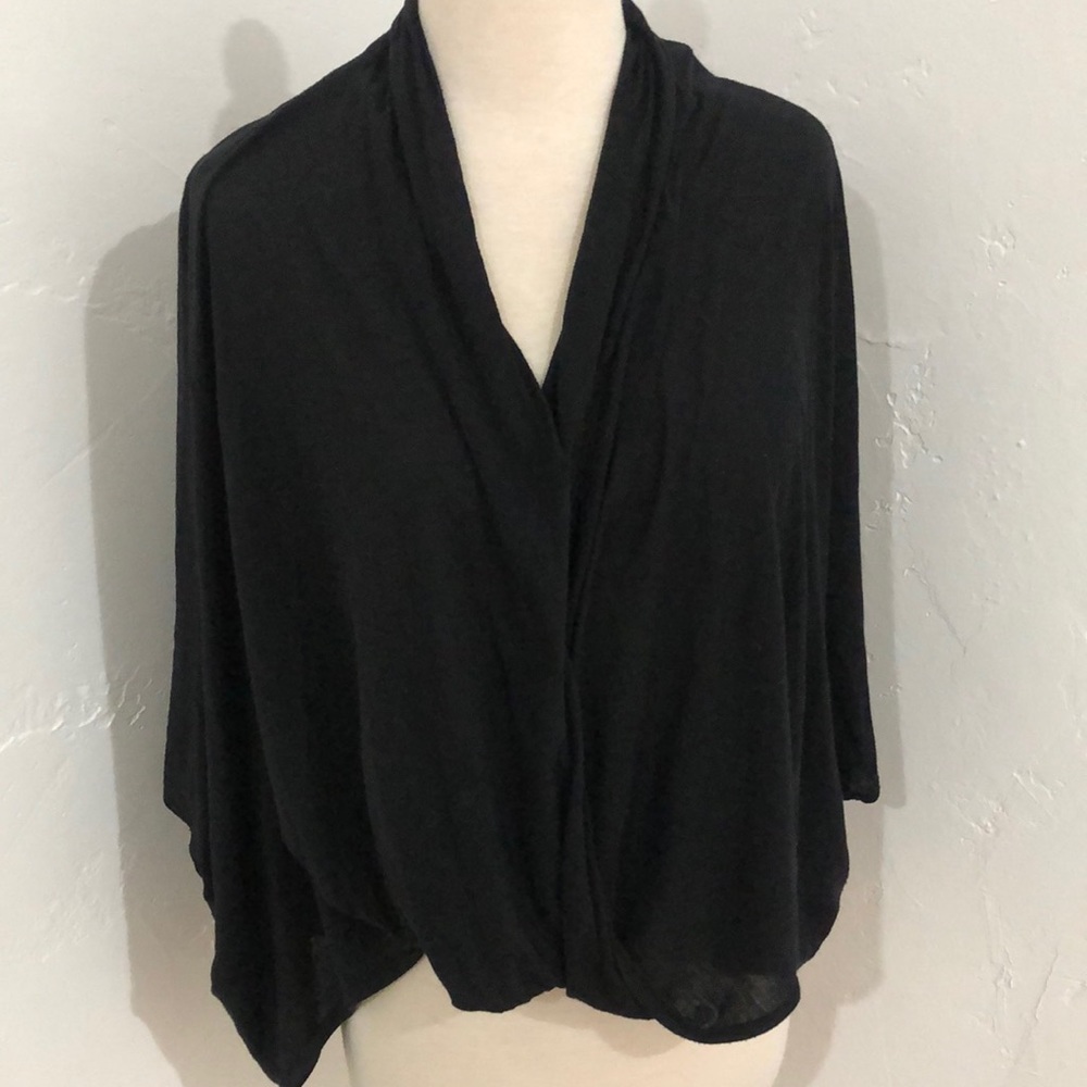 Helmut Lang Loose Wrap Top Black Size S
